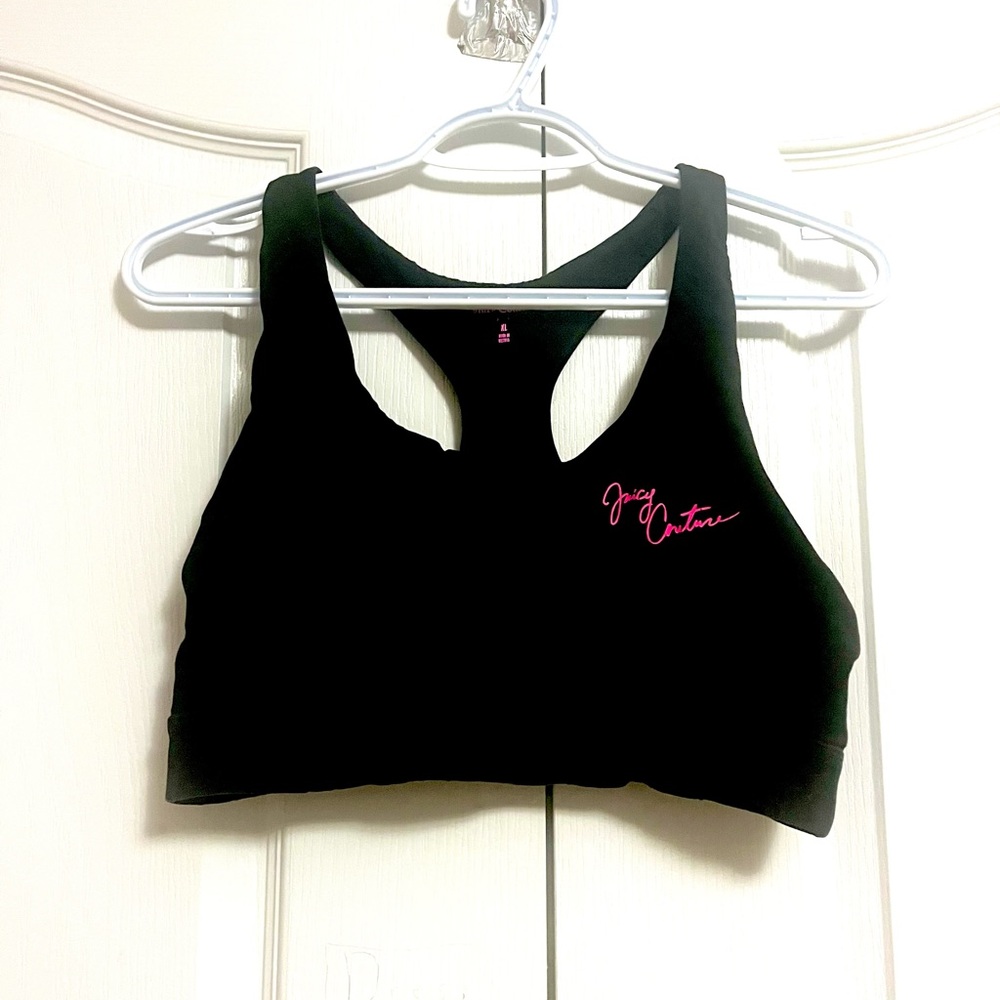 Juicy Couture Black Racerback Sports Bra
